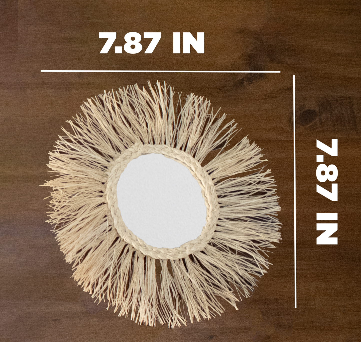 Natural Toquilla straw 3 Small Mirror