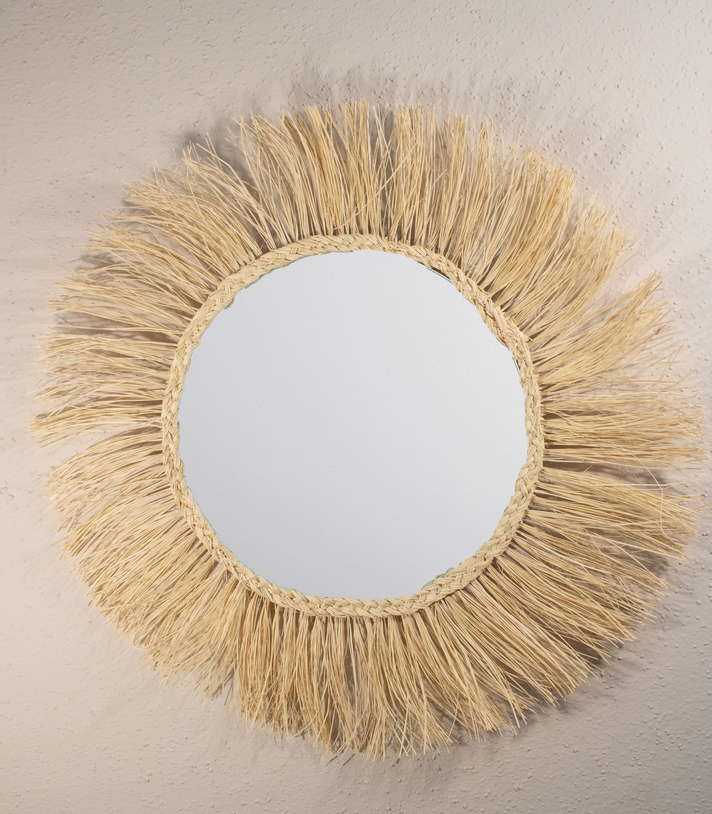 Natural Toquilla straw Large Mirror