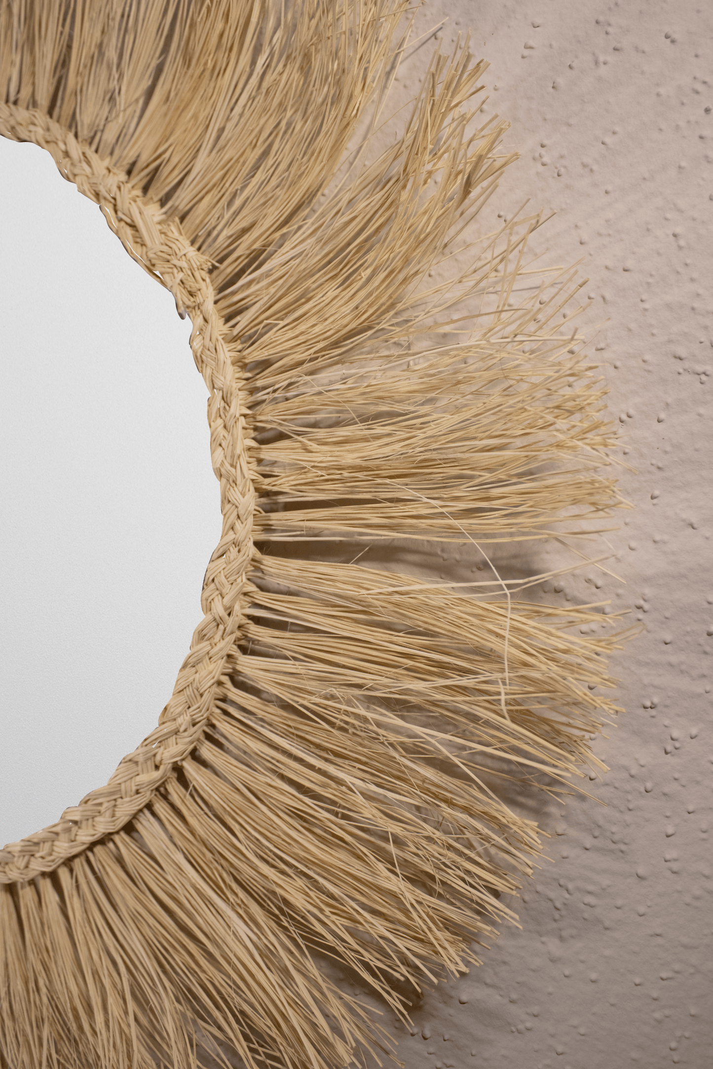 Natural Toquilla straw Large Mirror