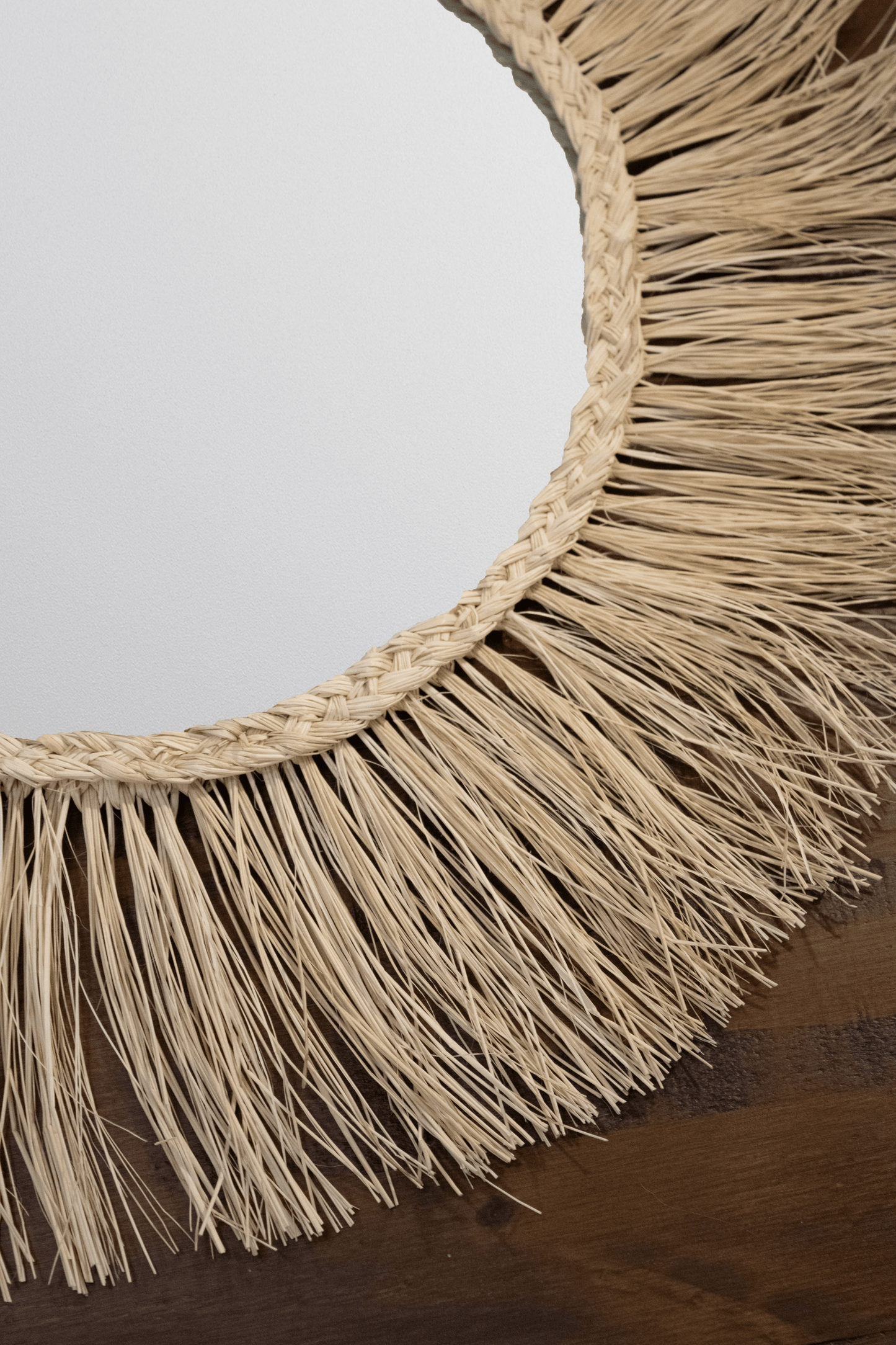 Natural Toquilla straw Large Mirror